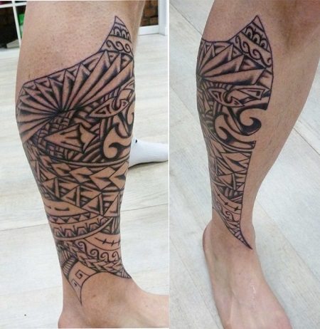 Hình xăm đẹp ở bắp chân