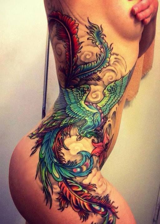 UYỂN CHUYỂN với những hình xăm phương hoàng đẹp ngây ngất